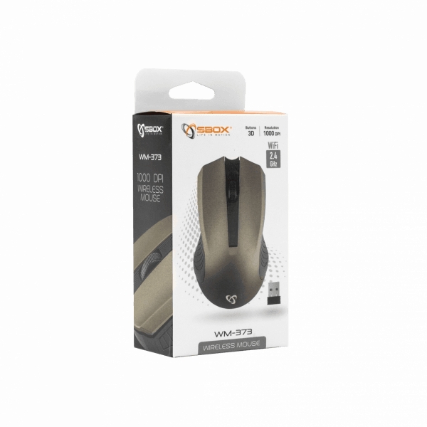 Sbox  WM-373G Wireless Mouse gray Datora pele