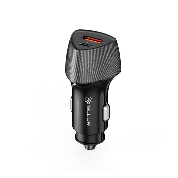 Tellur FCC10 car charger 38W, 6A (PD20W + QC3.0) black 5949120003742 iekārtas lādētājs