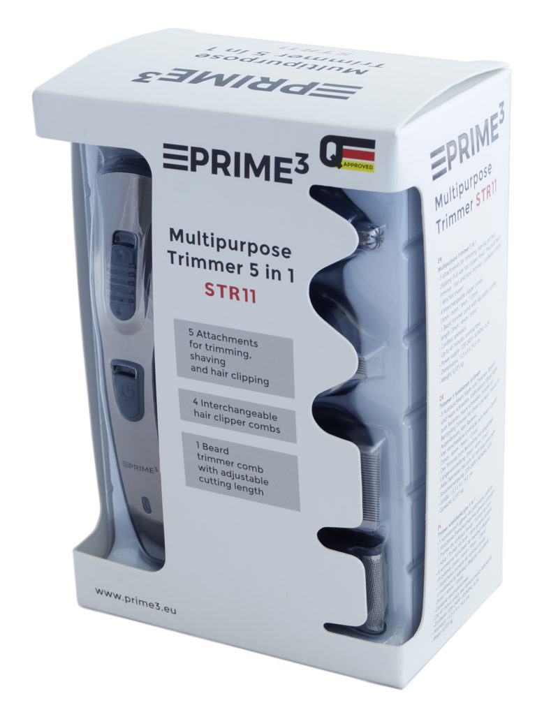 PRIME3 STR11, Black, Grey, Plastic, Universal, AC/Battery, 45 min, Built-in battery matu, bārdas Trimmeris