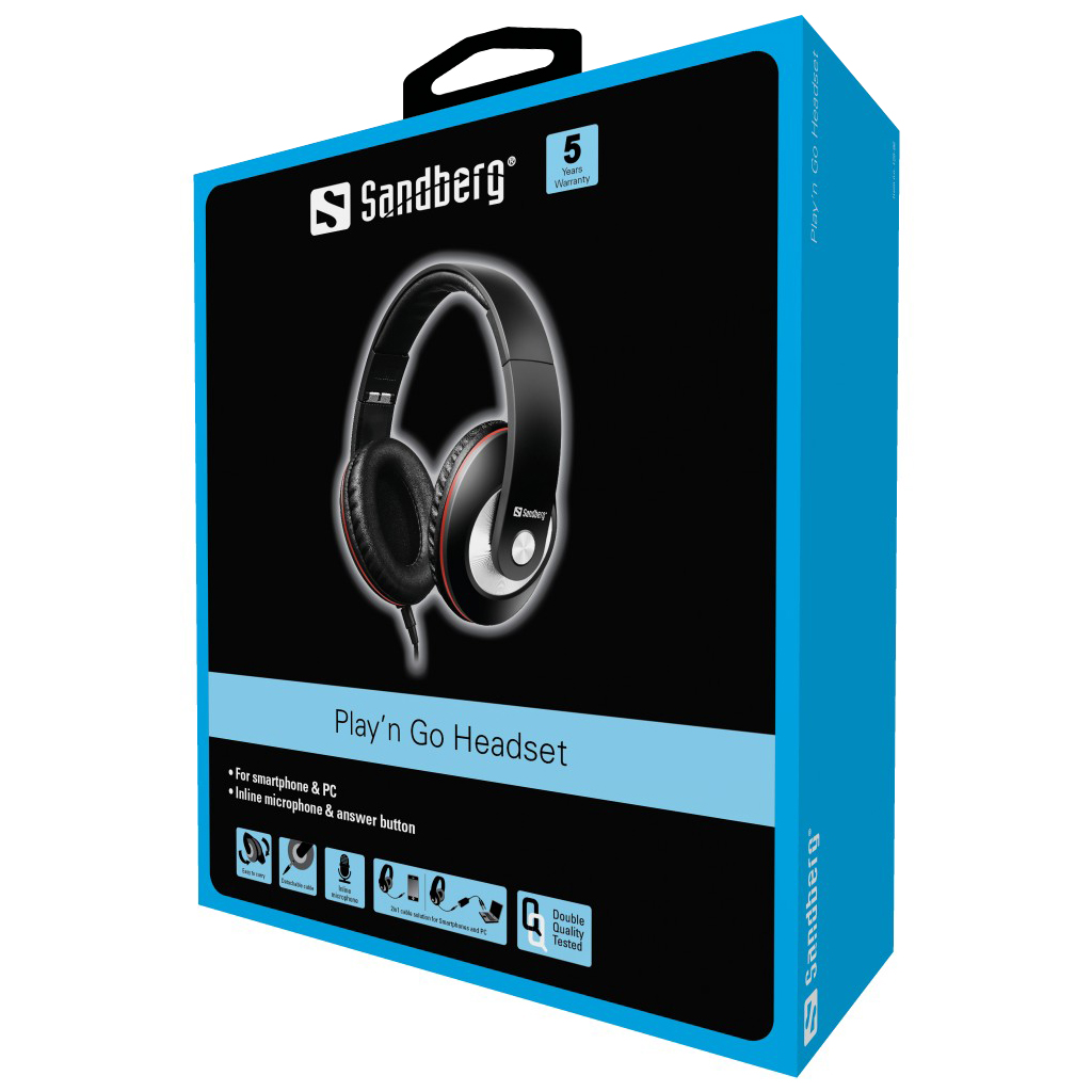 Sandberg Play'n Go Headset Black austiņas