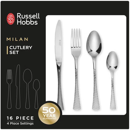 Russell Hobbs RH02229EU7 Milan cutlery set 16pcs 5054061446708 Virtuves piederumi