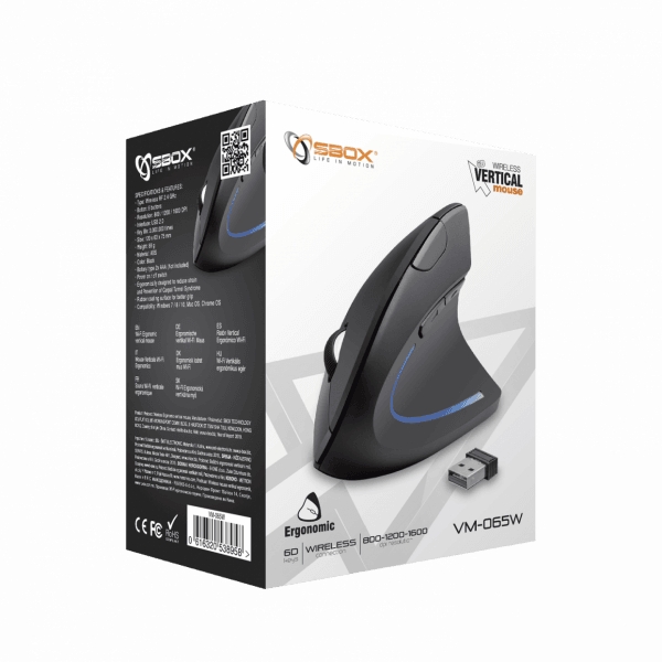 Sbox                  Vertical Mouse VM-065W  Datora pele