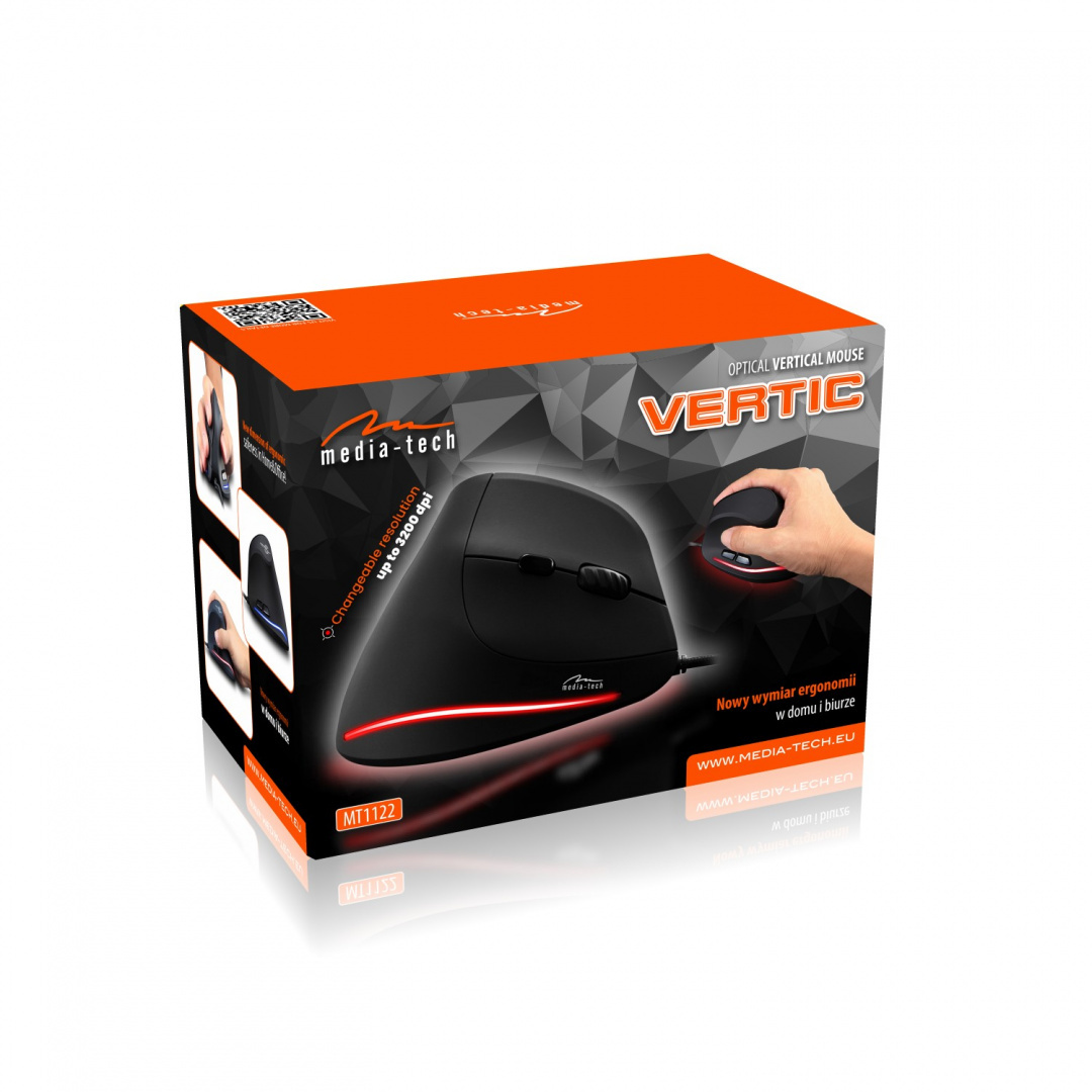 Vertic mouse optic wired MT1122 Datora pele