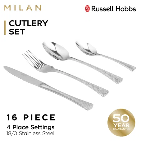 Russell Hobbs RH02229EU7 Milan cutlery set 16pcs 5054061446708 Virtuves piederumi