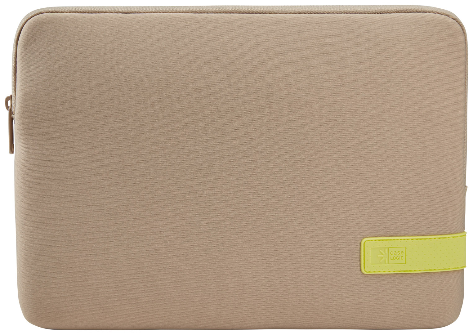 Case Logic Reflect MacBook Sleeve 13 REFMB-113 Plaza Taupe/Sun-Lime (3204684) 0085854251686 portatīvo datoru soma, apvalks