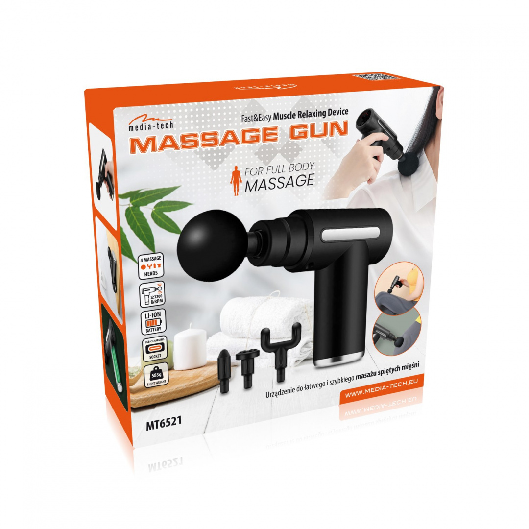 Media-Tech MT6521 Massage Gun masāžas ierīce