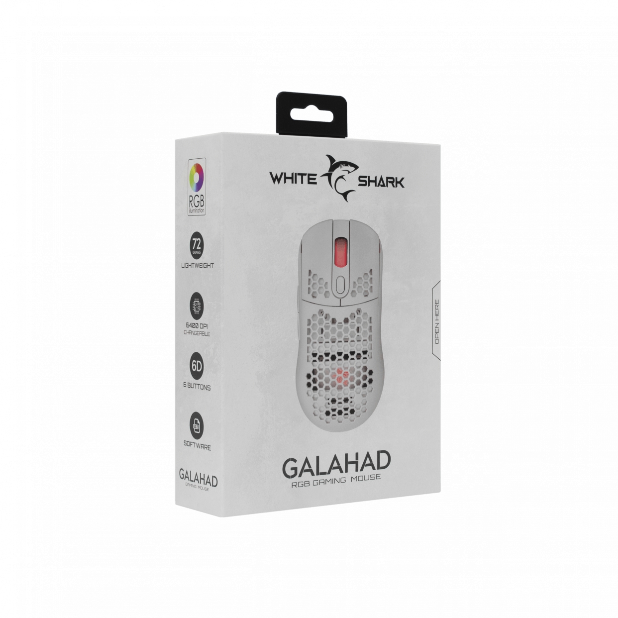 White Shark GALAHAD-W Gaming Mouse GM-5007 white Datora pele