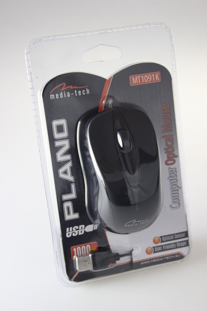 Optical mouse Plano black Datora pele