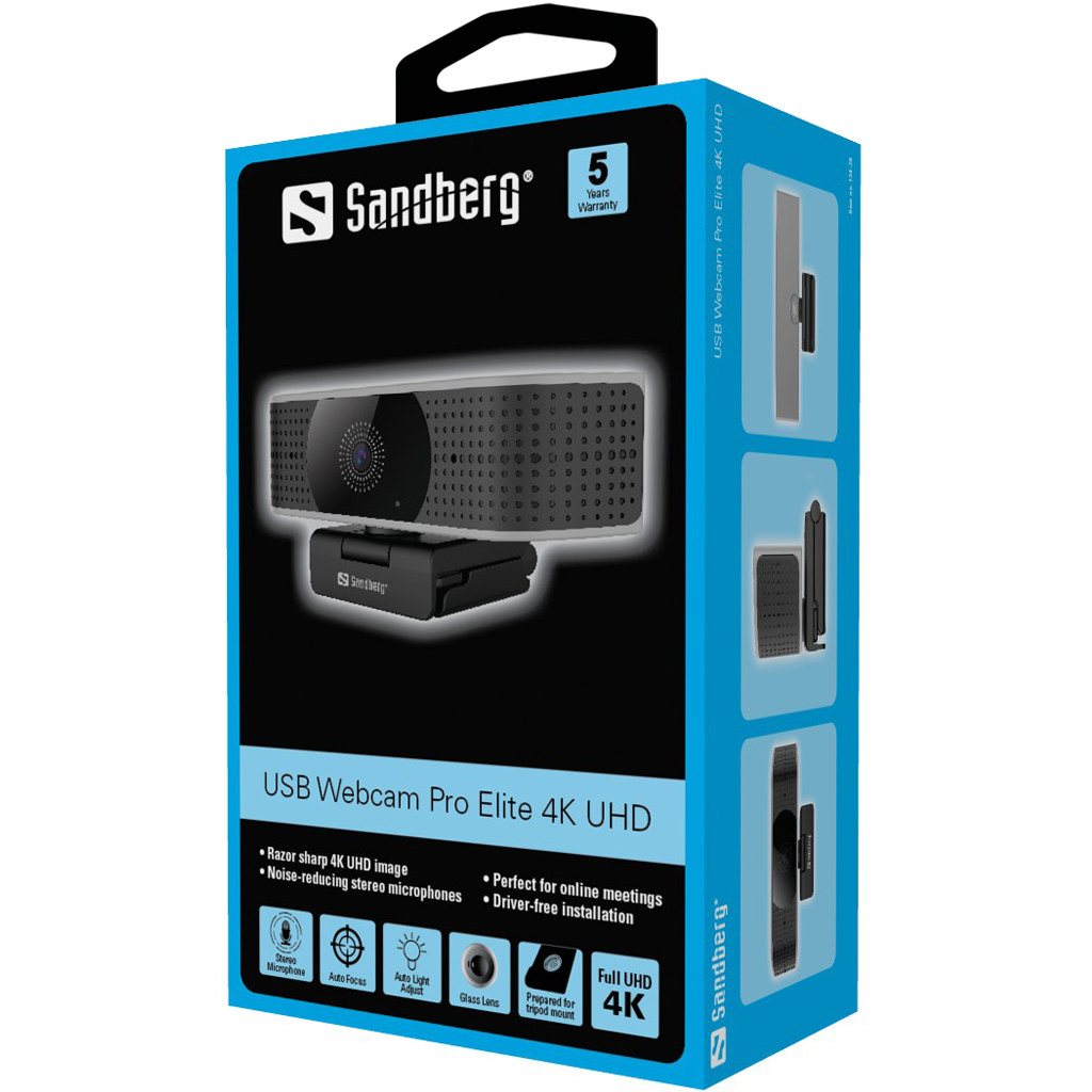 Sandberg USB Webcam Pro Elite 4K UHD web kamera