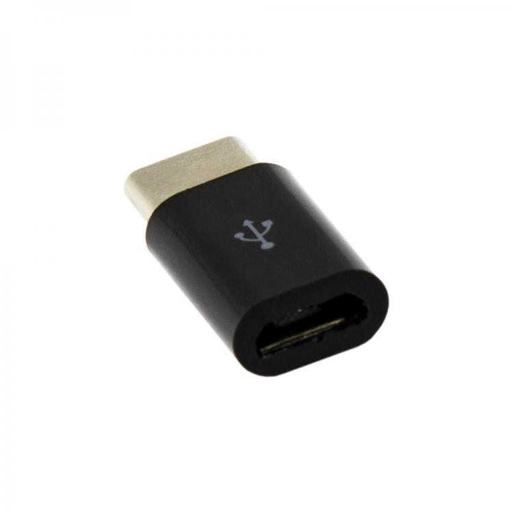 Sbox  Micro USB 2.0 F. -  TYPE C M. black AD.USB-C B USB Flash atmiņa