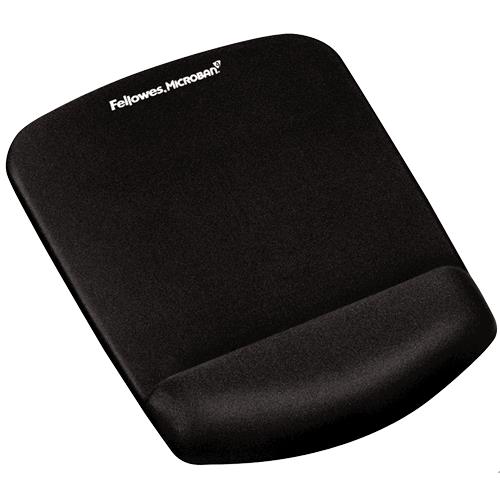 Fellowes PlushTouch - Mouse Pad with Wrist Cushion - Black (9252003) peles paliknis