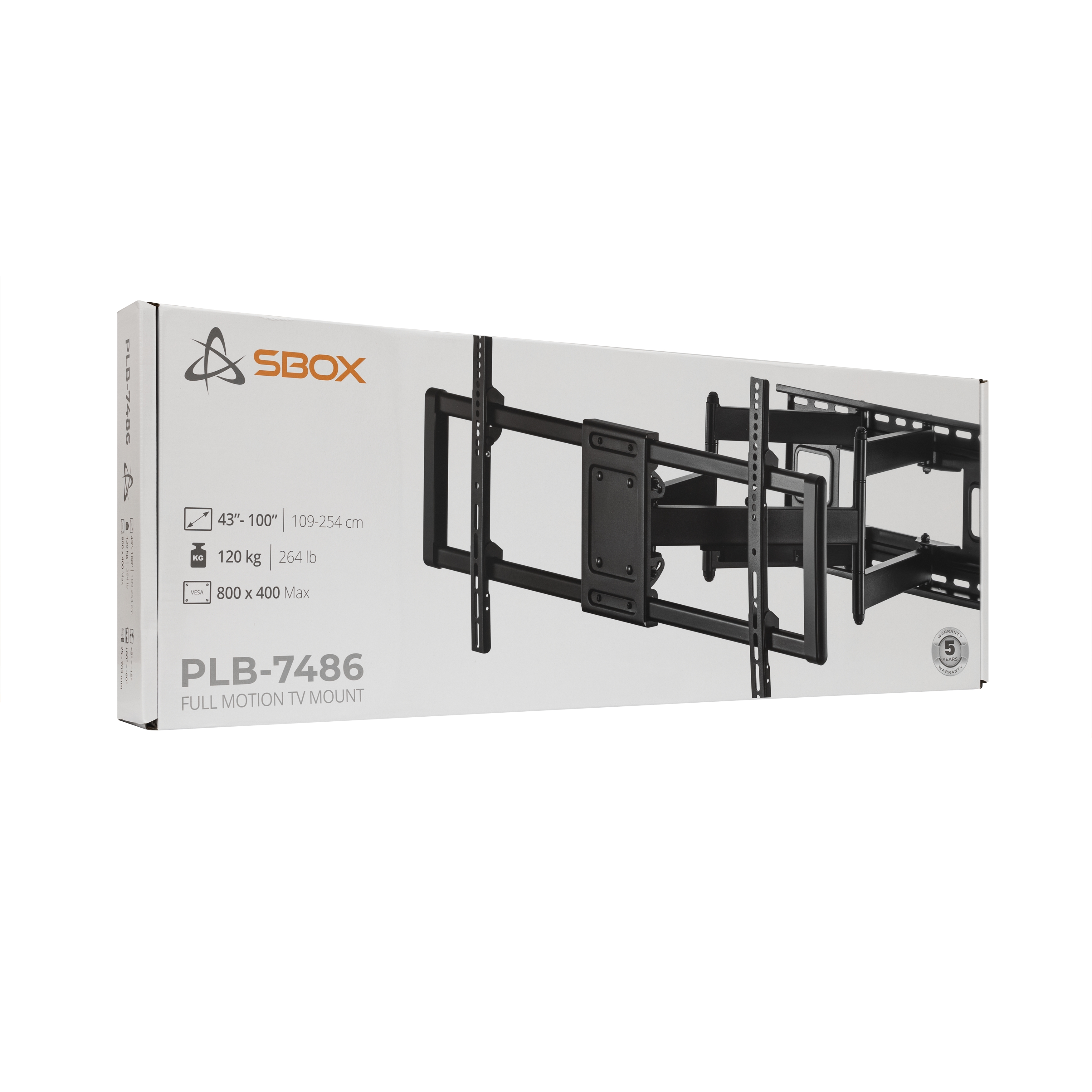 Sbox PLB-7486 (43-100/120kg/800x400) 3858894503155 TV stiprinājums