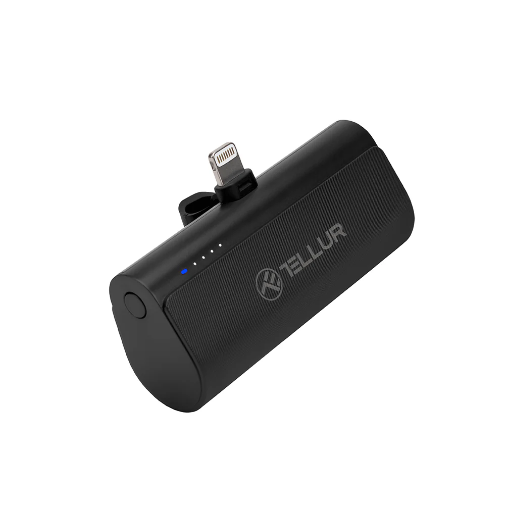 Tellur PD203 Powerbank 5000mAh black 5949120005203 Powerbank, mobilā uzlādes iekārta