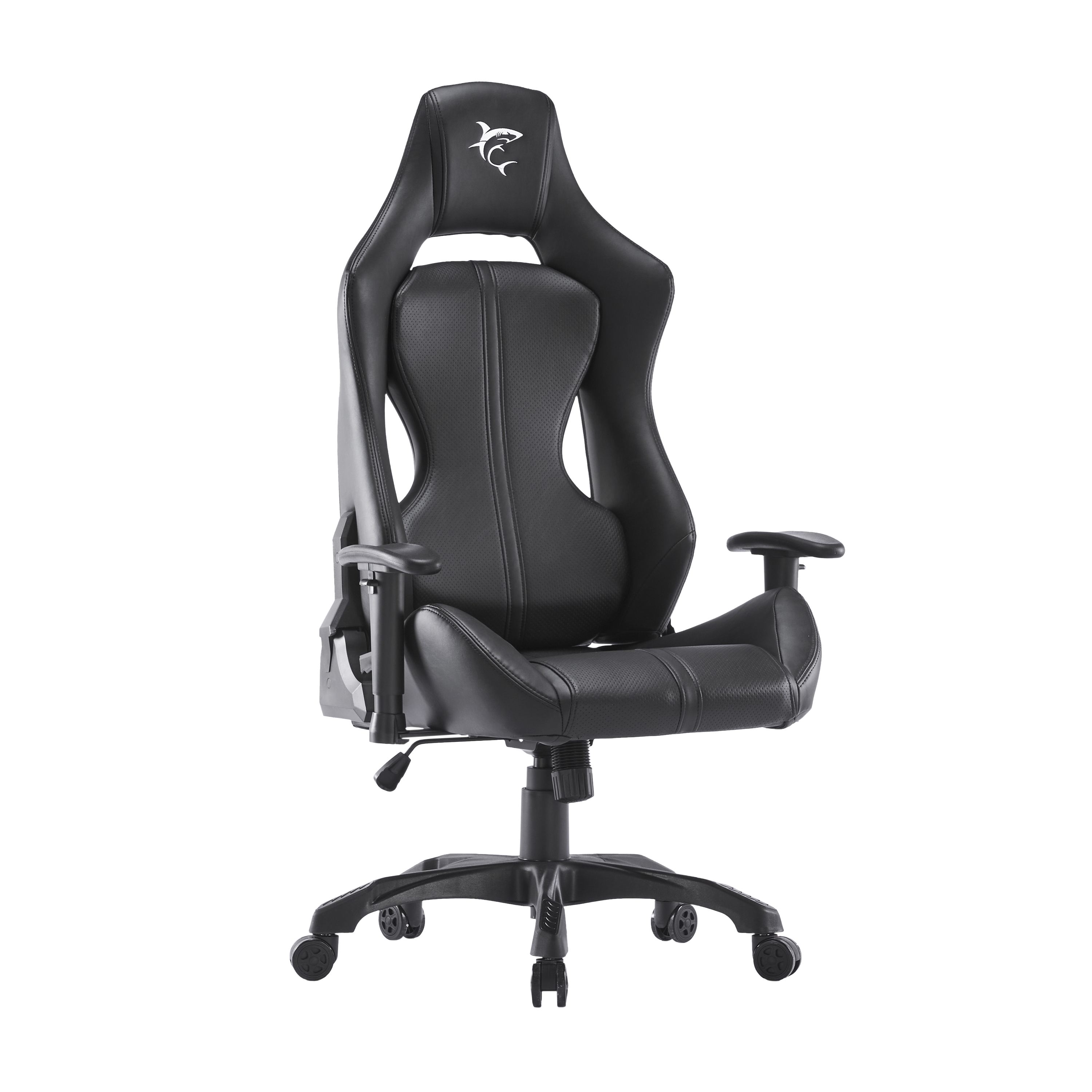 White Shark MONZA-B Gaming Chair Monza Black 3859893837678 datorkrēsls, spēļukrēsls