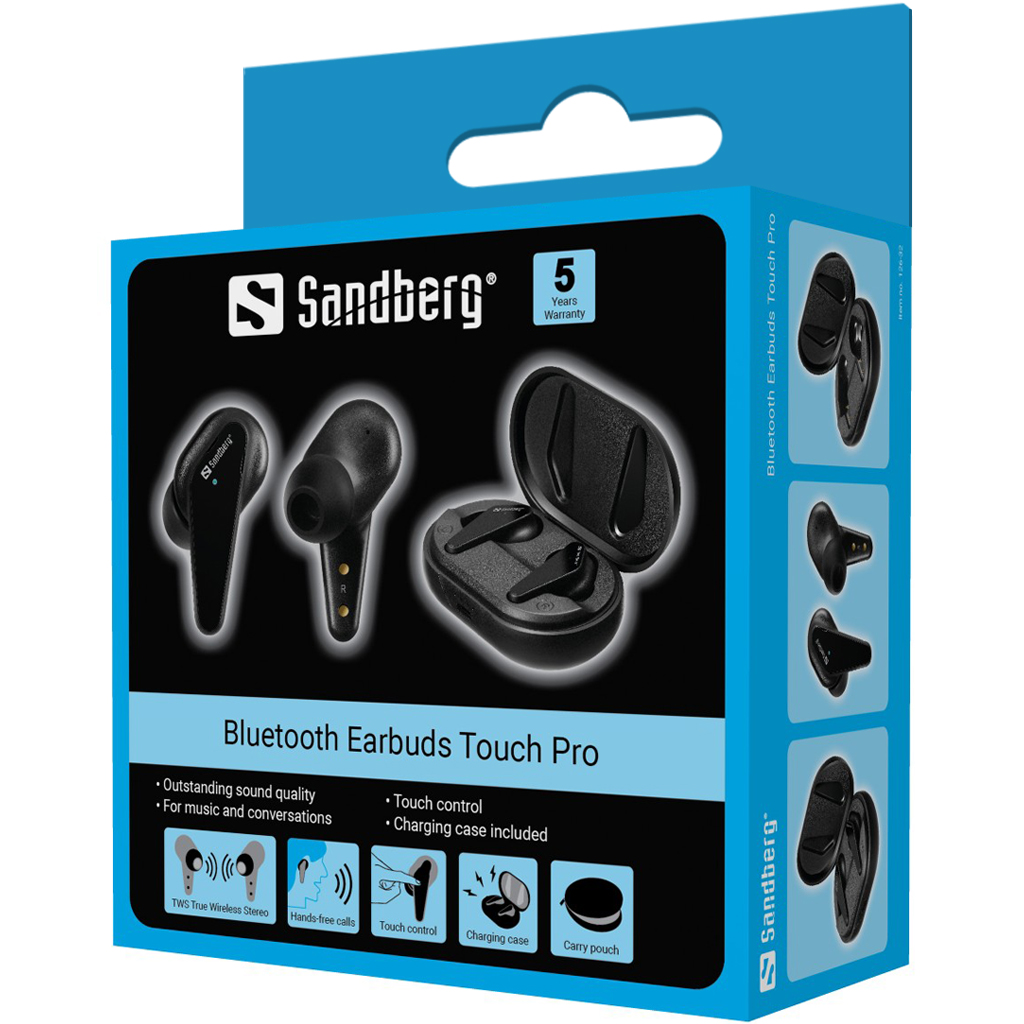 SANDBERG Bluetooth Earbuds Touch Pro austiņas