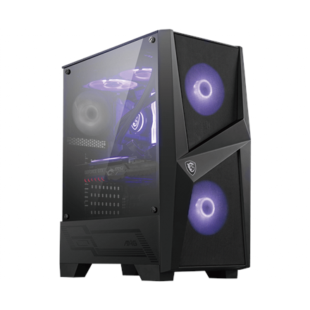 MSI MAG FORGE 100M PC Case, Mid-Tower, USB 3.2, Black Datora korpuss