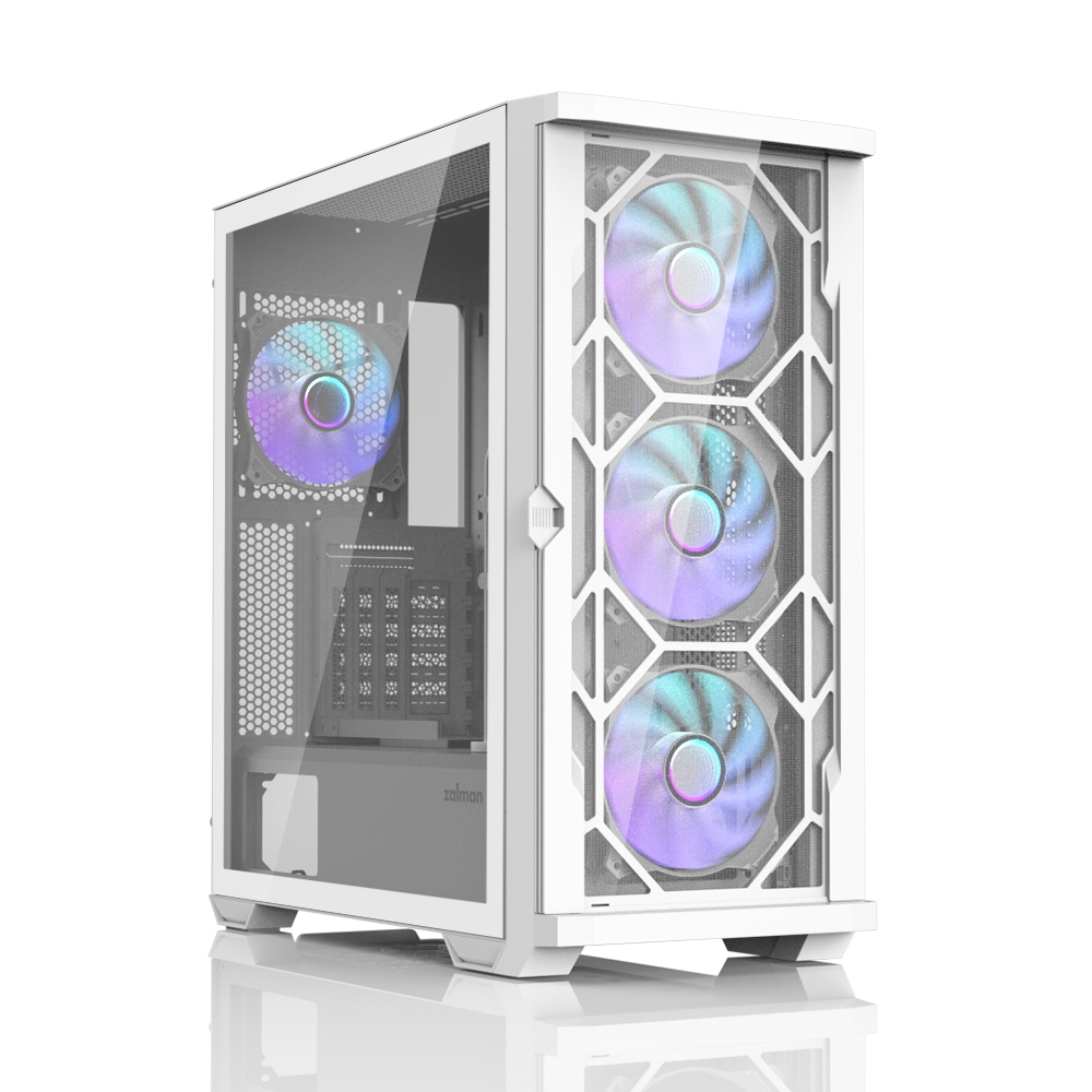 Zalman Z10 DUO  ATX ZM-IF120 x4 White Array Datora korpuss