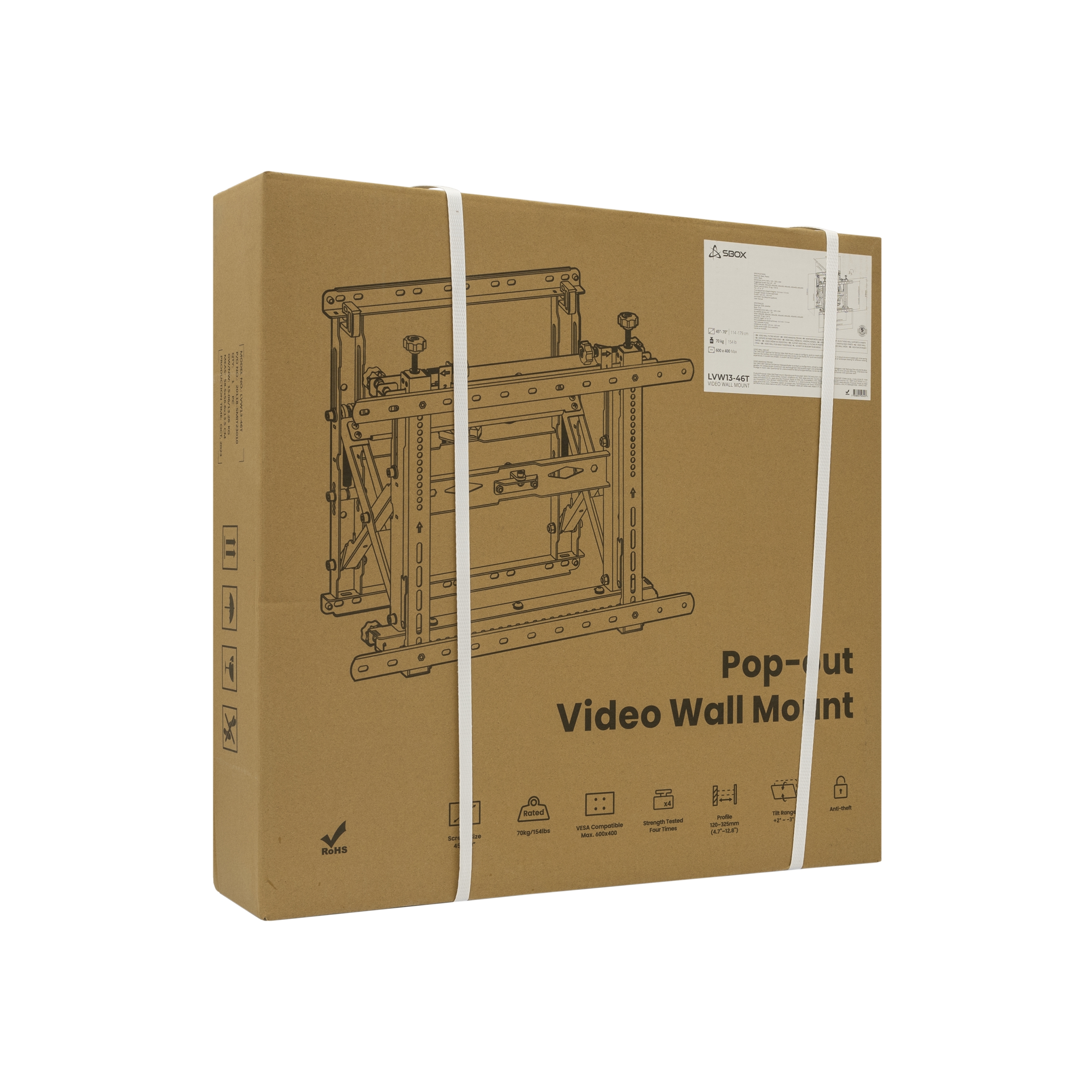 Sbox LVW13-46T (45-70/70kg/600x400) 3858894503407 TV stiprinājums