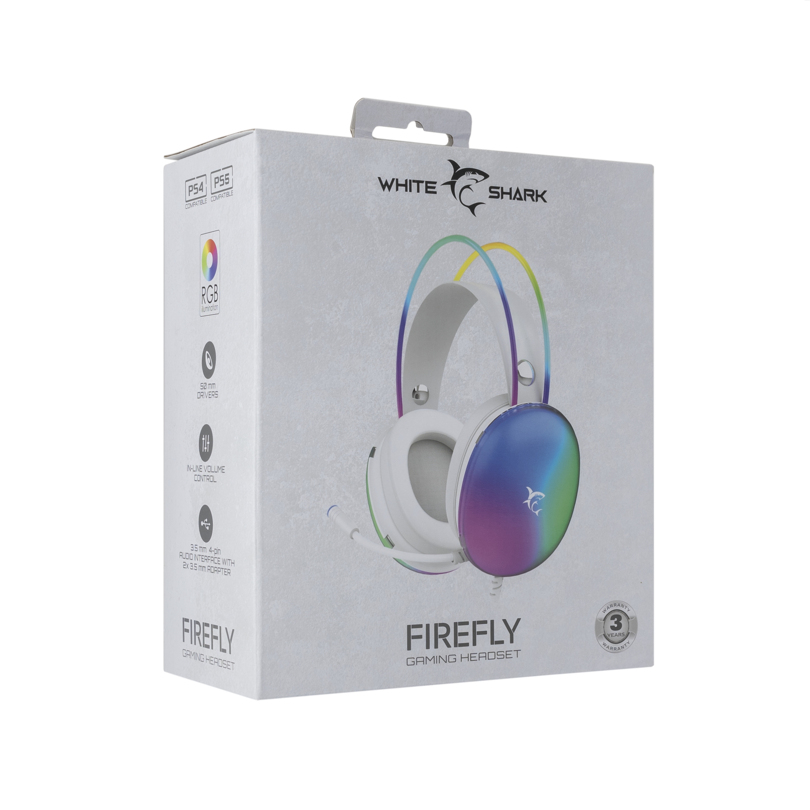 White Shark GH-2342 Firefly White 3858894503285 austiņas