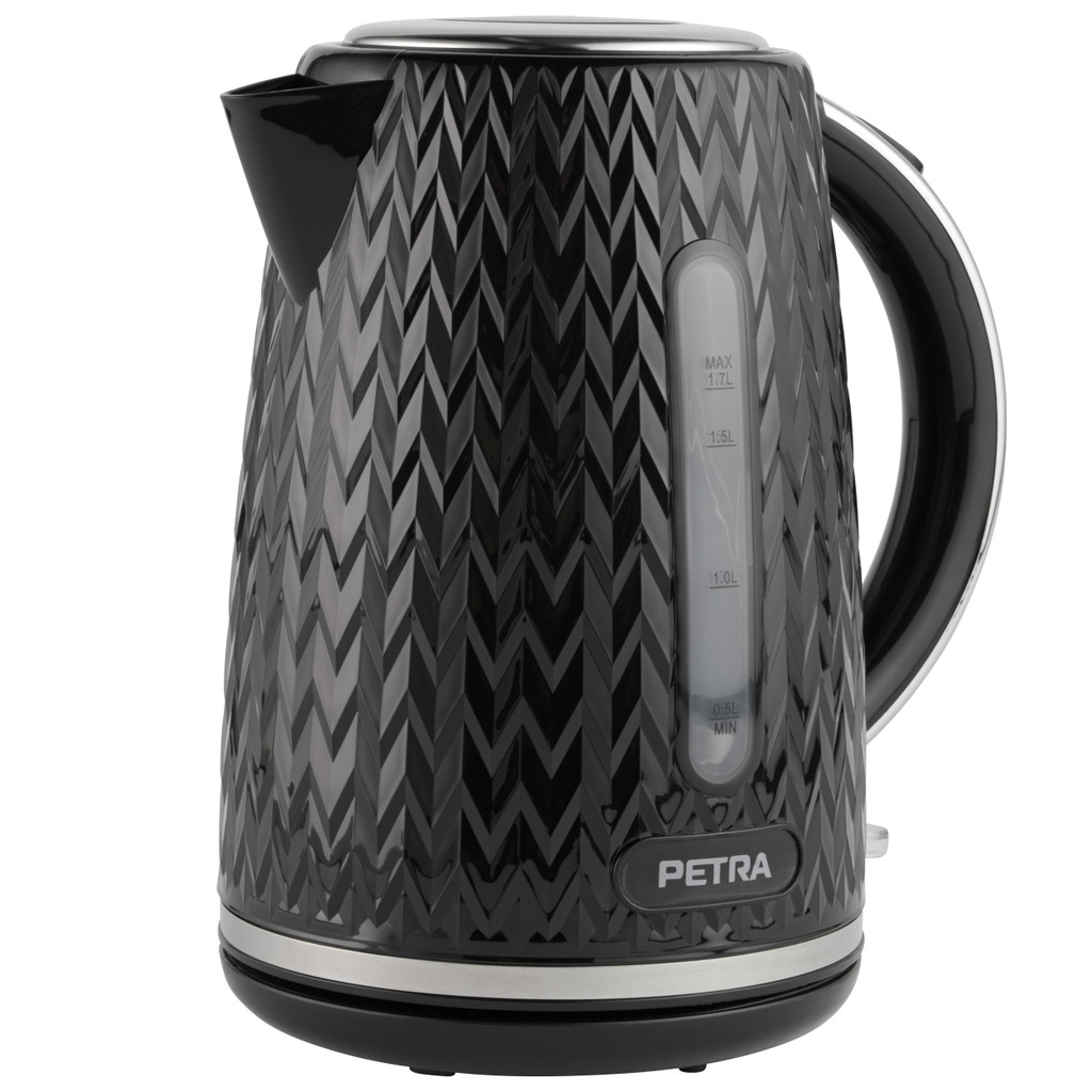 Petra PT3864BLKVDEEU10 Chevron Jug Kettle black 5054061475326 Elektriskā Tējkanna