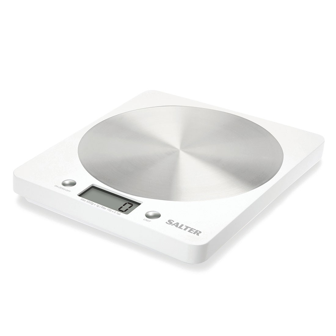 Salter 1036 WHSSDREU16 Disc Electronic Digital Kitchen Scales - White Array virtuves svari