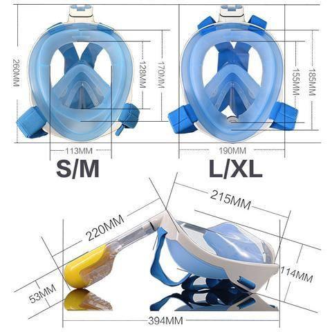 Free Breath Snorkeling Mask M2068G L/XL black 9997790756662