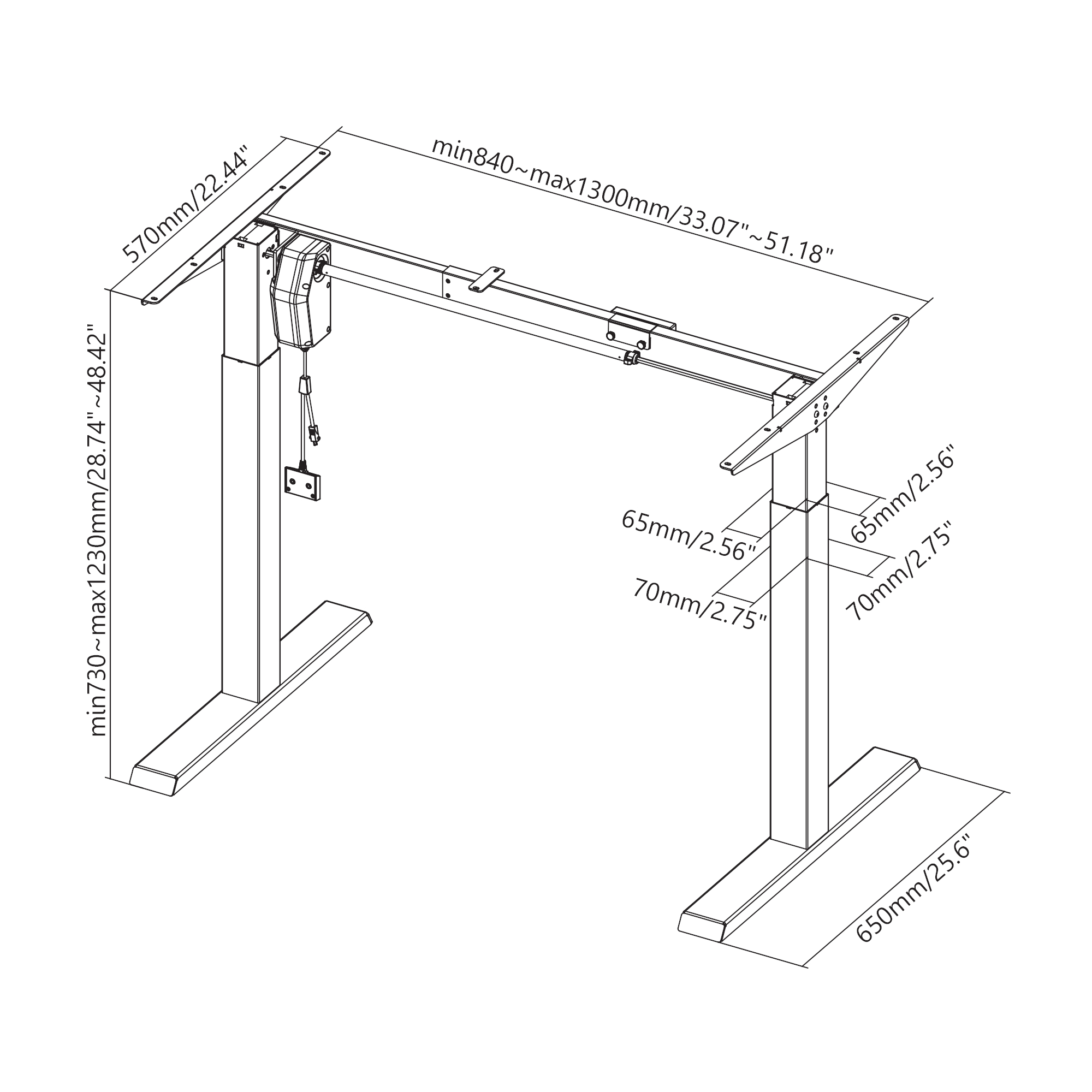 Sbox MD-622 Motorized Desk 0736373269088