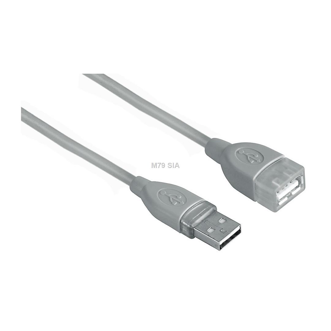 Hama USB 2.0 Extension Cable, 3 m, melna - Vads adapteris