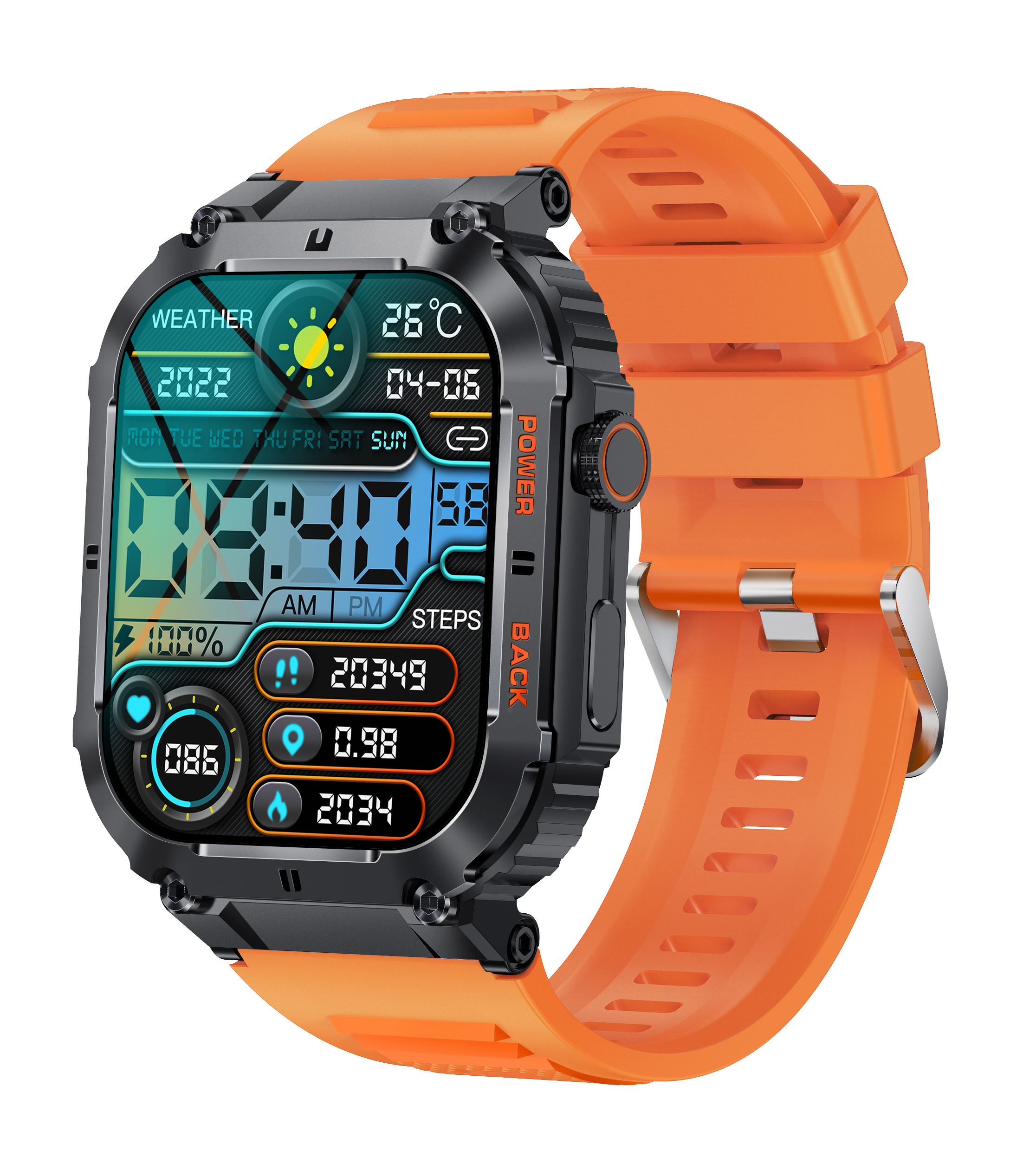 Denver SWC-191O Orange 5706751070020 Viedais pulkstenis, smartwatch