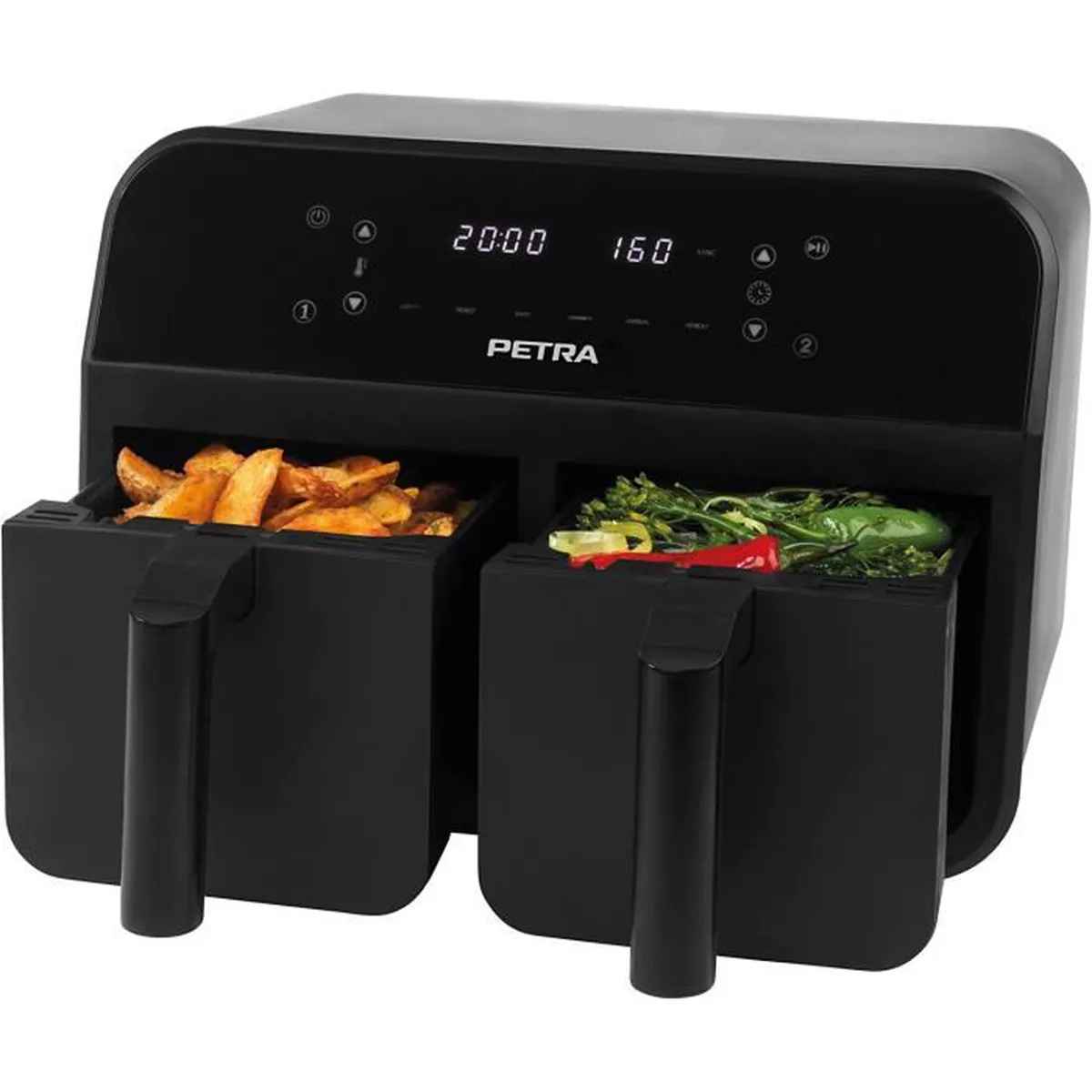 Petra PT4750BLKVDEEU7 Dual Air Black 3,7L 5054061473728 ritēšanas iekārta