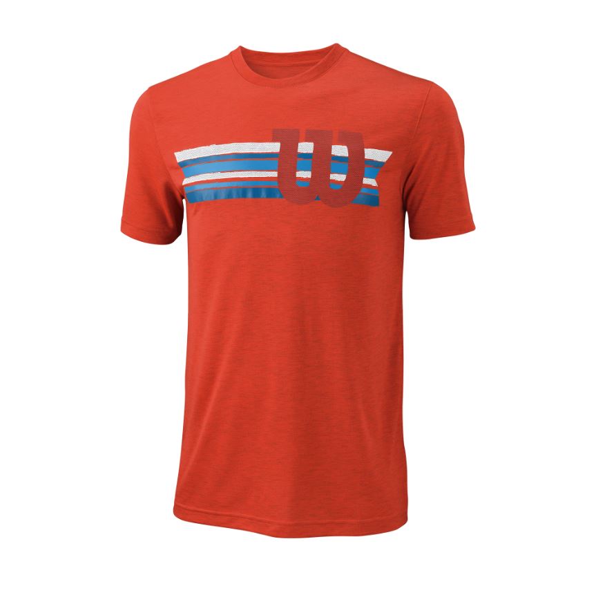 M T-SHIRT STRIPE TECH TEE FIESTA