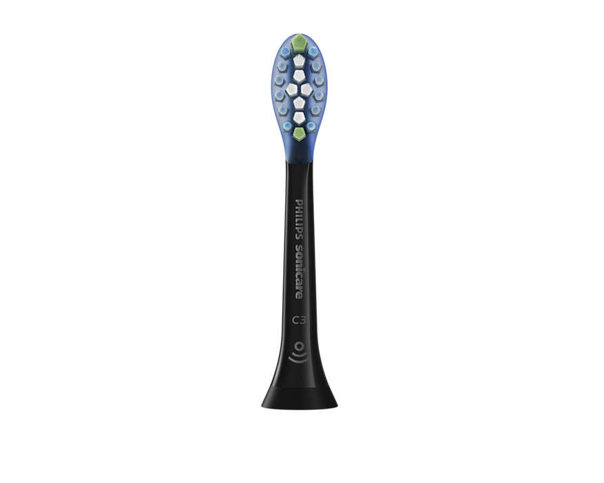 Philips Sonicare C3 Premium Plaque Control Standard zobu sukas uzgalis (2gab) melns HX9042/33 mutes higiēnai