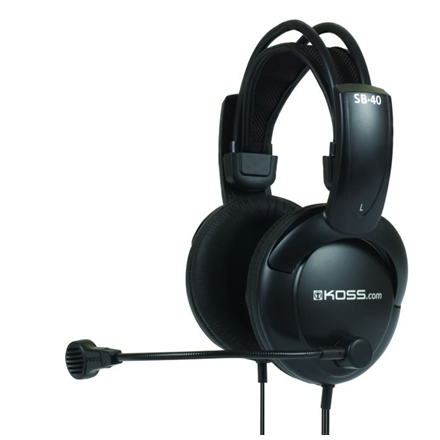 Koss | Headphones | SB40 | Wired | On-Ear | Microphone | Black austiņas