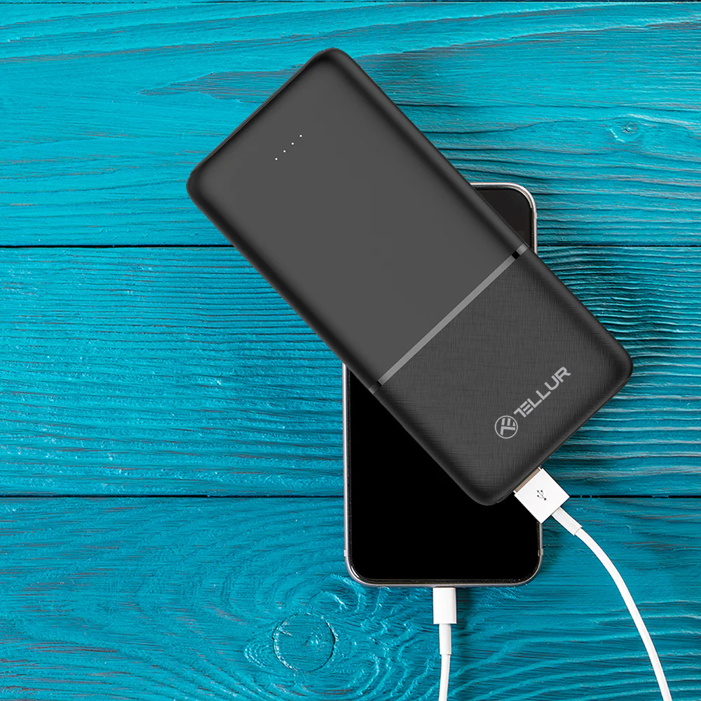 Tellur 10000mAh power bank black 5949120005340 Powerbank, mobilā uzlādes iekārta