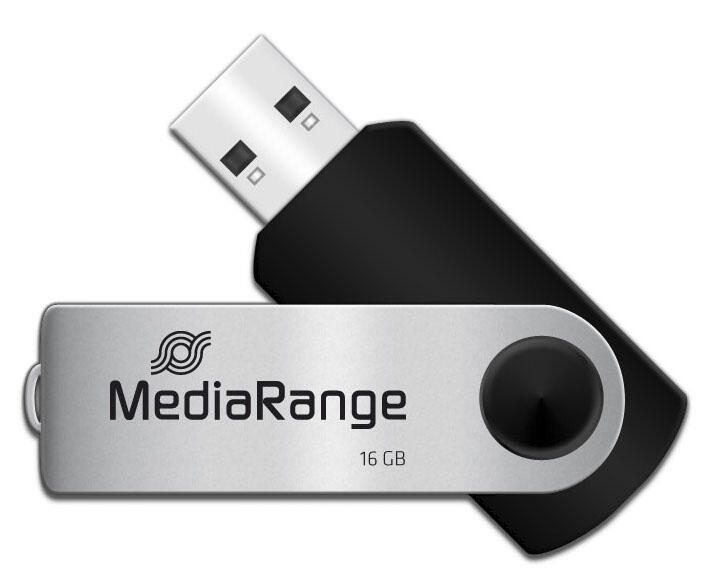 MediaRange USB-Stick 16GB USB 2.0 Flexi Blister USB Flash atmiņa