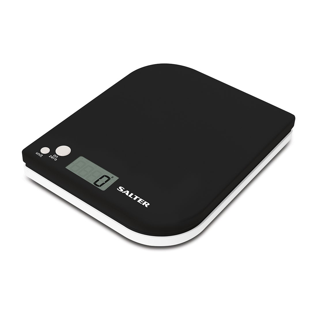 Salter 1177 BKWHDR Leaf Electronic Digital Kitchen Scale - Black 5010777139631 virtuves svari