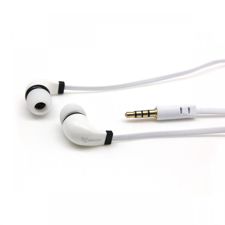 Sbox Stereo Earphones With Microphone EP-038 White 0616320533151 austiņas