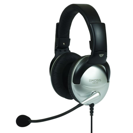 Koss | Headphones | SB45 | Wired | On-Ear | Microphone | Noise canceling | Silver/Black austiņas