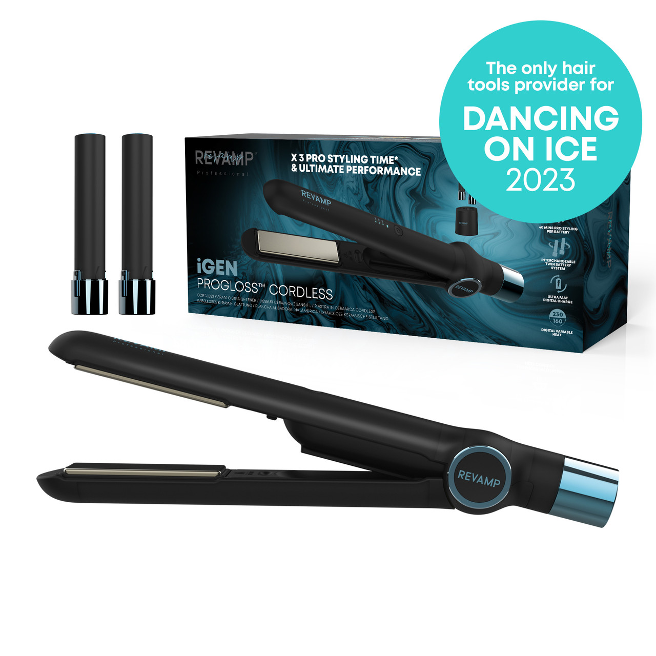 Revamp ST-2750-EU2 iGEN Progloss Cordless Ceramic Straightener 5010777157918 Matu taisnotājs