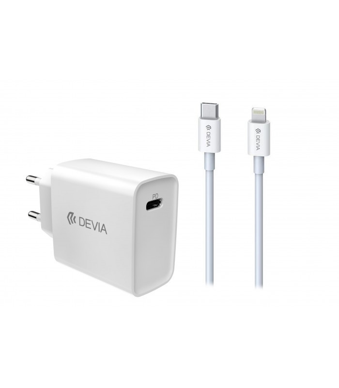 Devia Smart series PD quick charger suit (EU,18W) white 6938595326899 iekārtas lādētājs