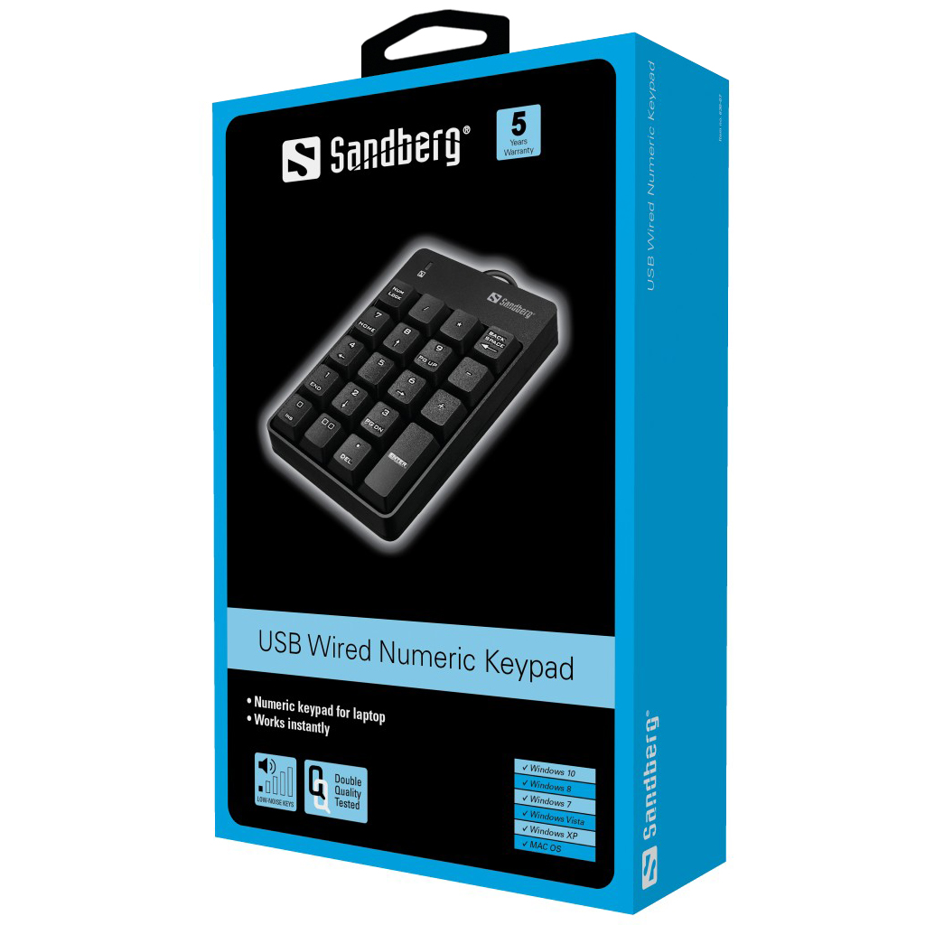 Sandberg USB Wired Numeric Keypad klaviatūra