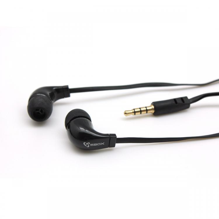 Sbox Stereo Earphones With Microphone EP-038B Black 0616320533144 austiņas