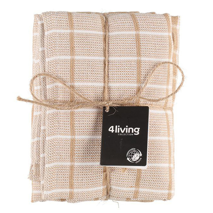 Virtuves dvielis 4Living Oliver 50x70cm 2gab. bess 621122