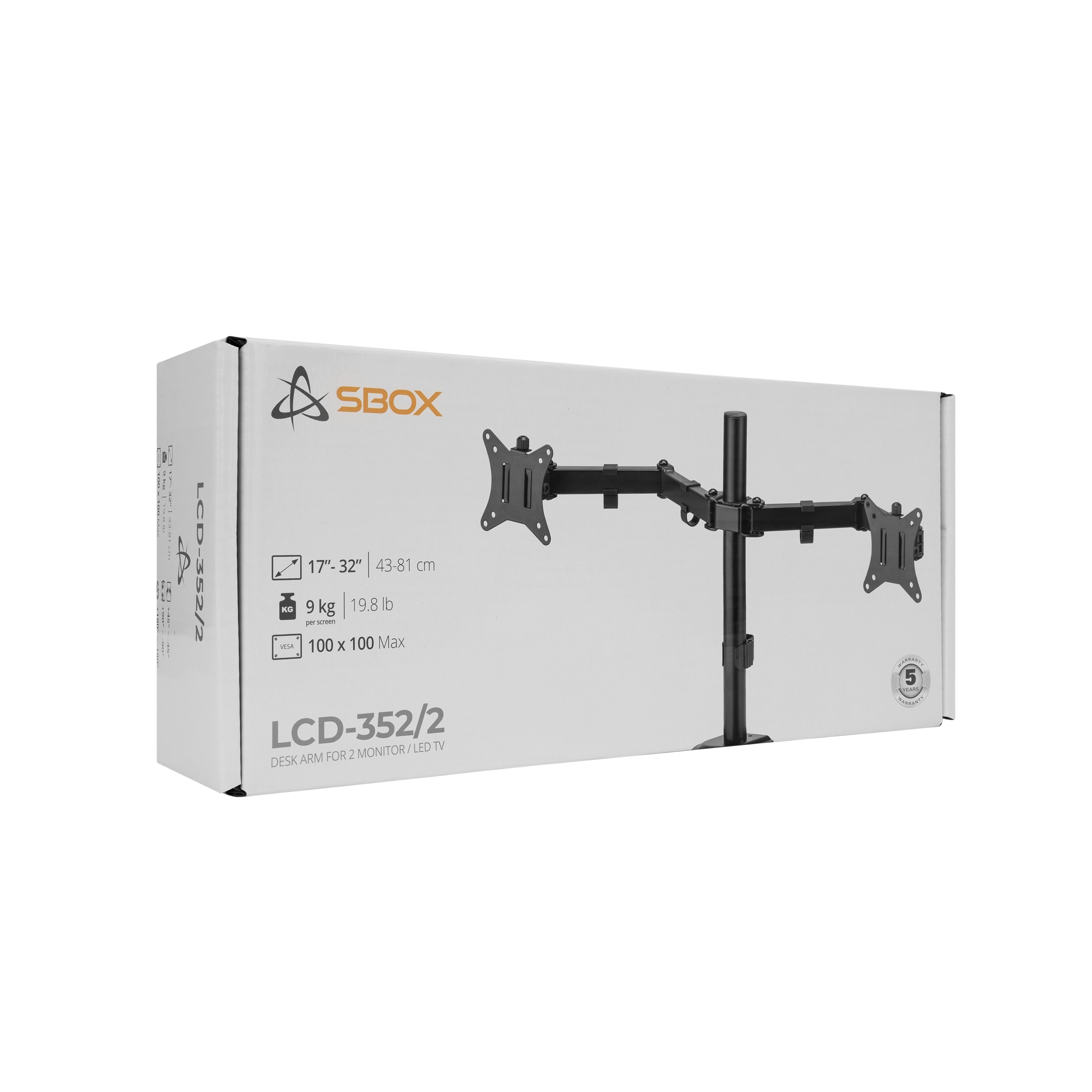 Sbox LCD-352/2-2 (13-32/2x8kg/100x100) 3858894502882