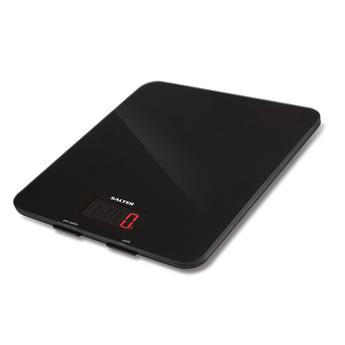 Salter 1150 BKDR 5kg Glass Electronic Kitchen Scales - Black 5010777134810 virtuves svari