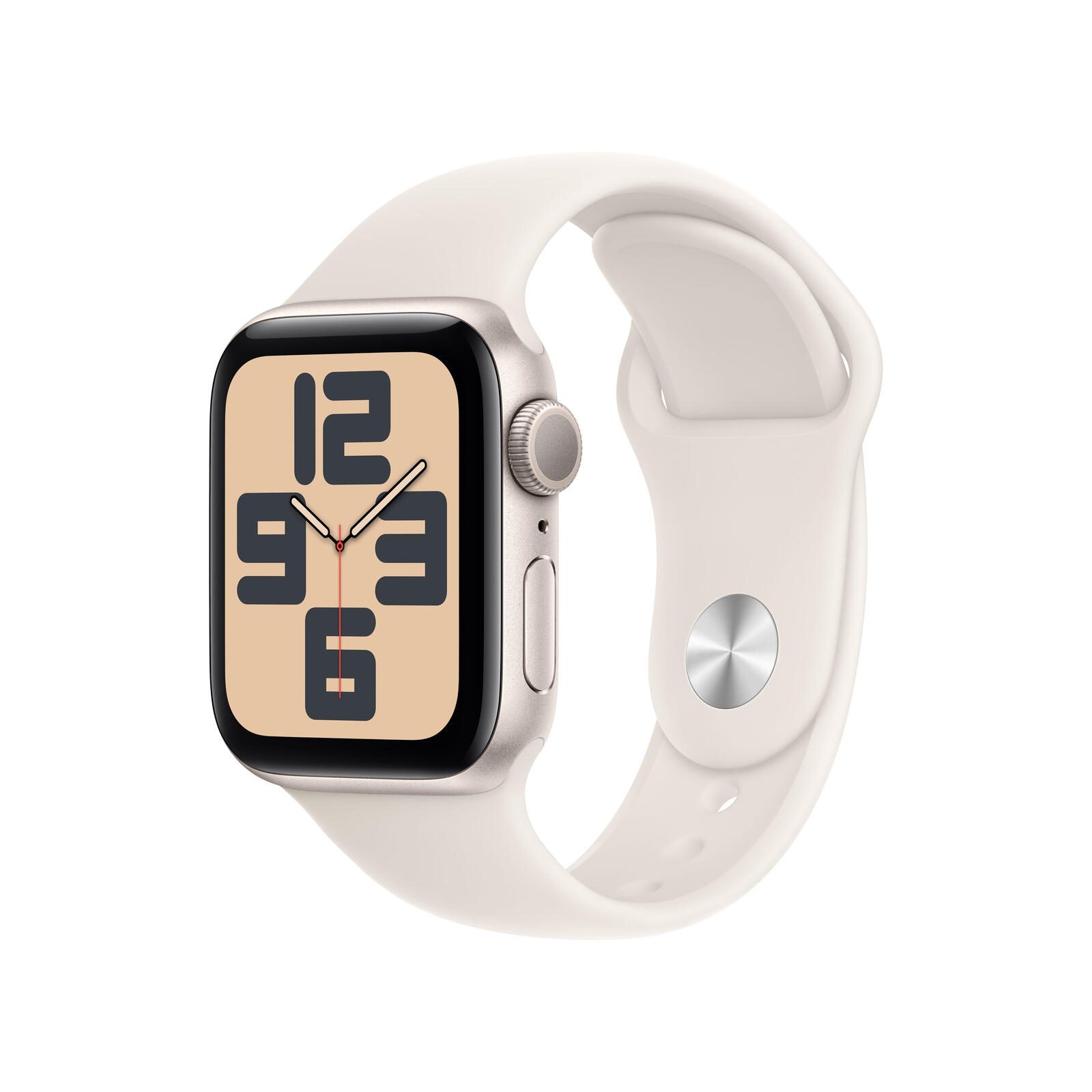 Apple Watch SE (GPS) 40mm Aluminiumgehause polarstern, Sportarmband polarstern (M/L) Viedais pulkstenis, smartwatch