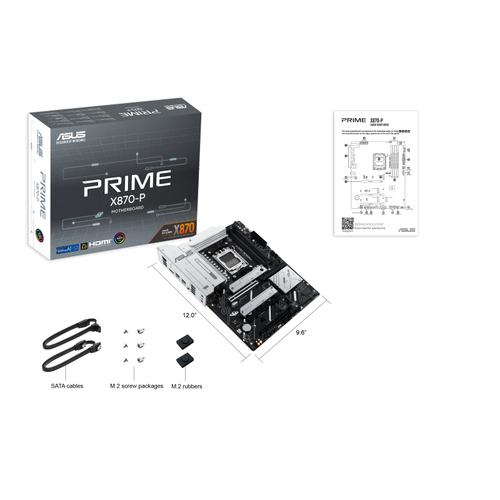 ASUS PRIME X870-P AMD X870 Socket AM5 ATX pamatplate, mātesplate