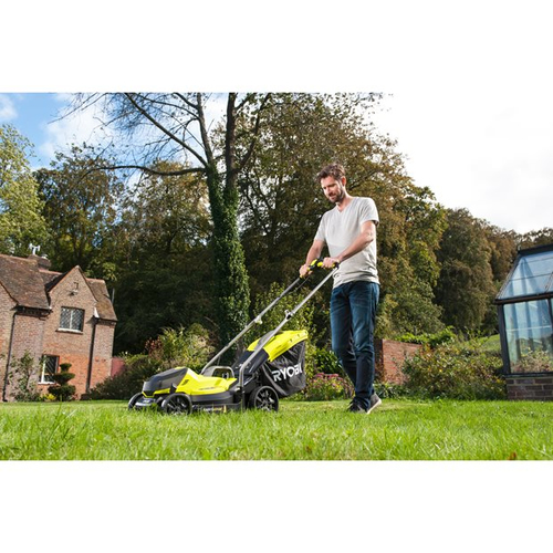 Ryobi OLM1833B Push lawn mower Black,Green Battery Zāles pļāvējs - Trimmeris