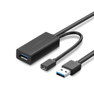 UGREEN US175, USB 3.0, micro USB, extension cable, 5m (black) USB kabelis