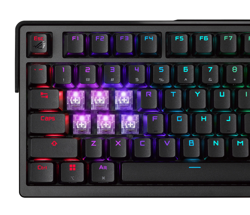 ASUS ROG Azoth Extreme - keyboard - 75% - with OLED display - QWERTZ - German - black Input Device klaviatūra